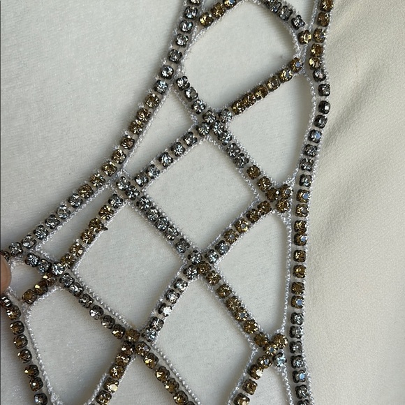 Debbie Katz Cream Sheer Tunic Coverup with Rhinestone Detail | M - Picture 2 of 6